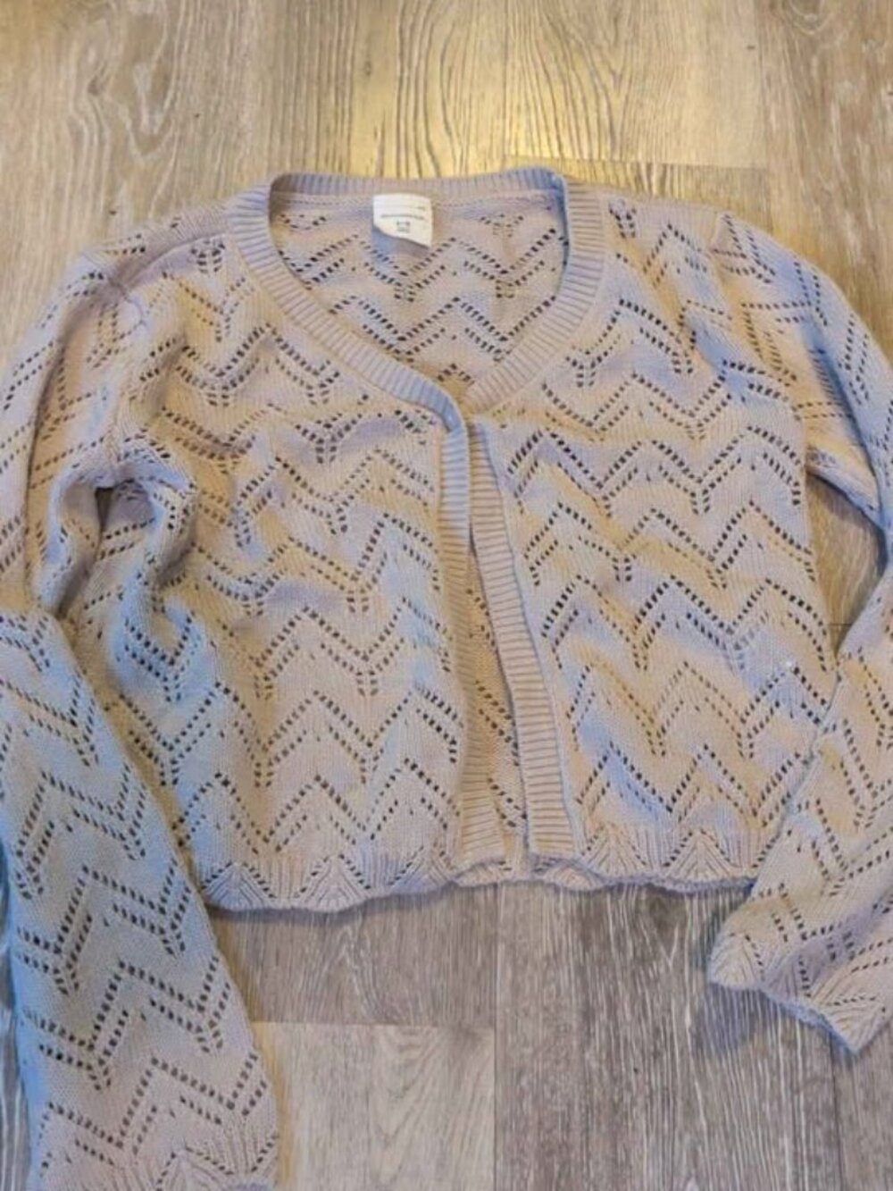 Abercrombie Kids Pointelle Knit Cardigan 9/10 girls